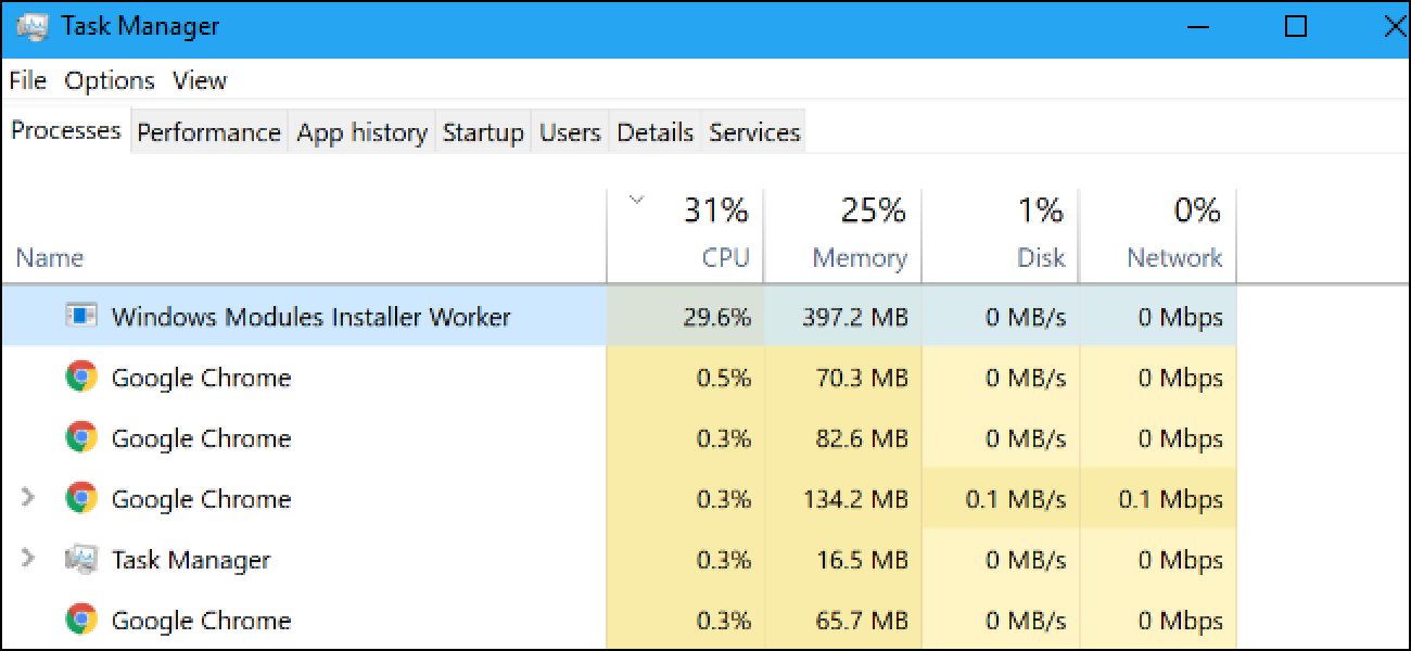 update windows module installer